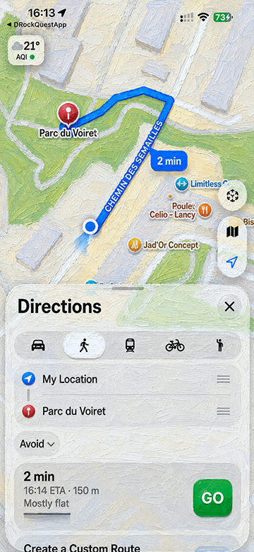 Find rocks near you app screen