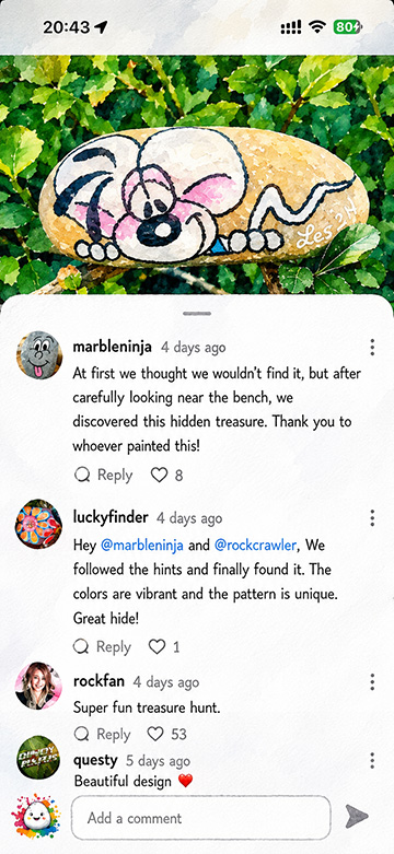 Rock journey map app screen