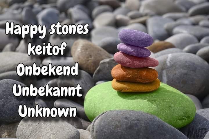 Happy Stones kei tof Onbekend, Unbekannt, Unknown,🤔